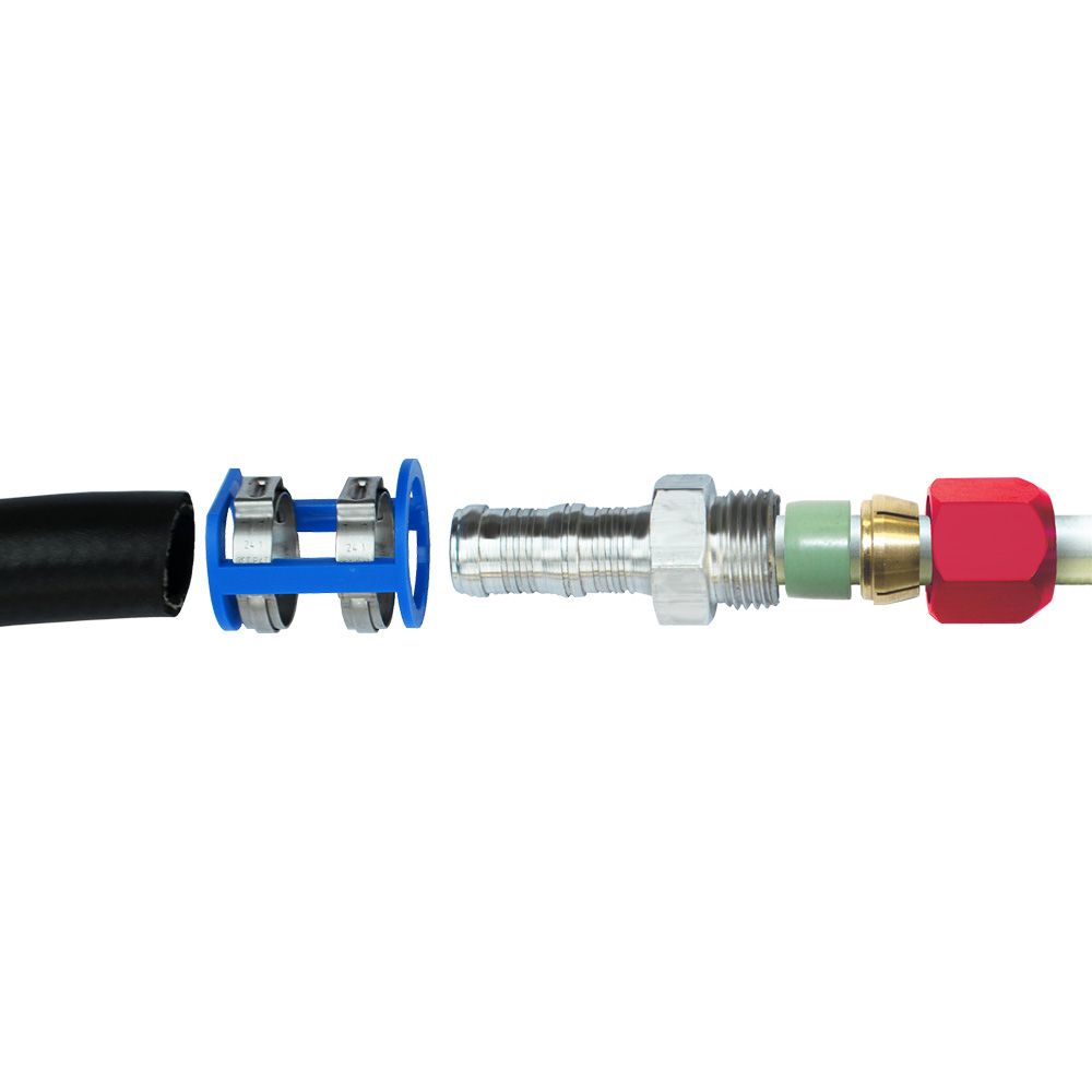 SPLICE STRAIGHT CONNECTOR 3/8'' LINE TO # 6 HOSE